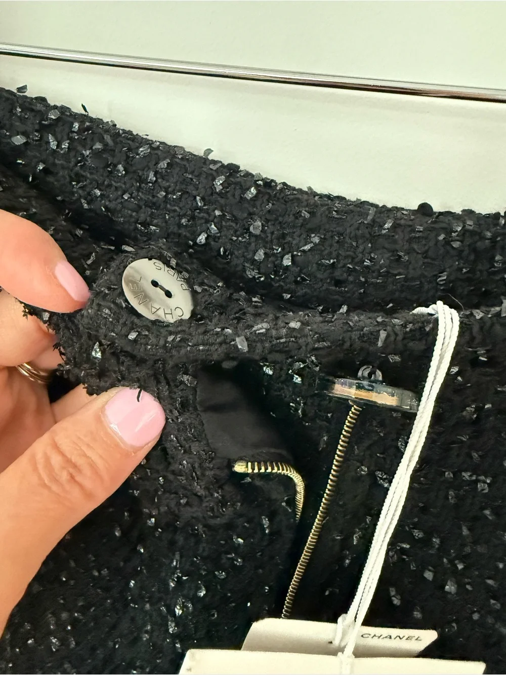 CHANEL Black Tweed Wide Leg Pants Culottes 2019 Runway